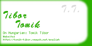 tibor tomik business card